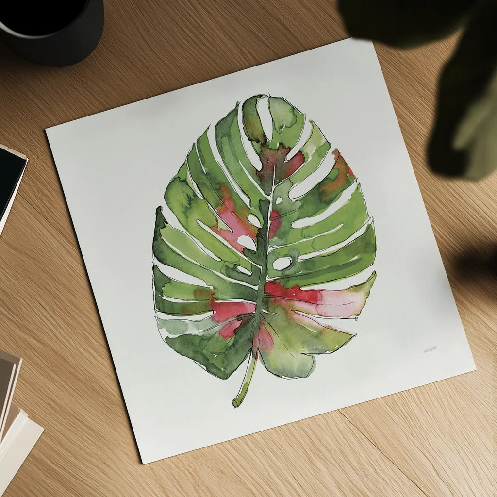 Palm Springs I by Anne Tavoletti. Shown as a detailed flat fine art print, highlighting archival giclee quality. Available as an archival giclee rolled canvas, fine art paper, or poster print. SKU 95657a.