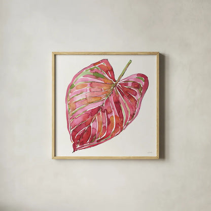 Palm Springs II by Anne Tavoletti. Shown in a natural wood glass frame for a timeless modern aesthetic. Available as an archival giclee rolled canvas, fine art paper, or poster print. SKU 95658a.