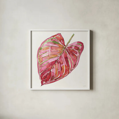 Palm Springs II by Anne Tavoletti. Shown in a crisp white glass frame for a clean and minimalist style. Available as an archival giclee rolled canvas, fine art paper, or poster print. SKU 95658a.