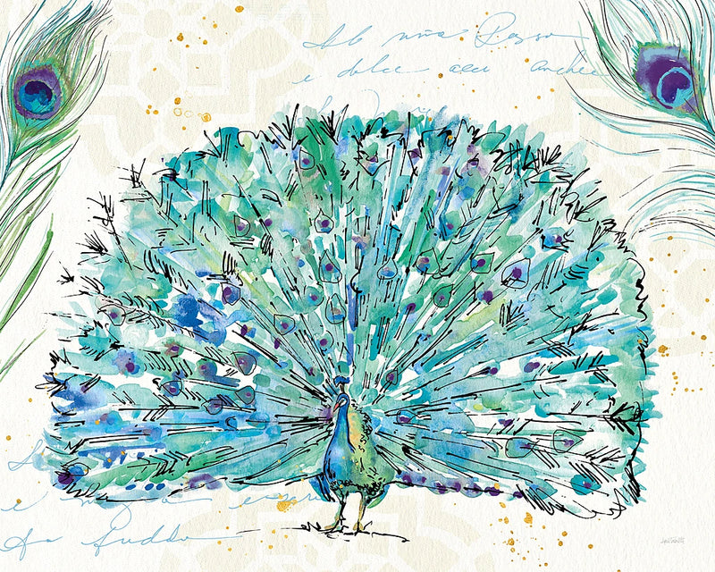 Peacock Garden IX Purple by Anne Tavoletti