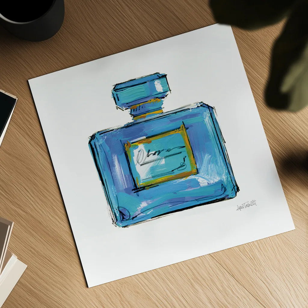 Perfume II Bright by Anne Tavoletti. Shown as a detailed flat fine art print, highlighting archival giclee quality. Available as an archival giclee rolled canvas, fine art paper, or poster print. SKU 85473a.