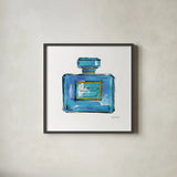 Perfume II Bright by Anne Tavoletti. Shown in a sleek black glass frame for a contemporary gallery look. Available as an archival giclee rolled canvas, fine art paper, or poster print. SKU 85473a.