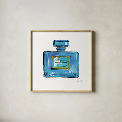 Perfume II Bright by Anne Tavoletti. Shown in a natural wood glass frame for a timeless modern aesthetic. Available as an archival giclee rolled canvas, fine art paper, or poster print. SKU 85473a.