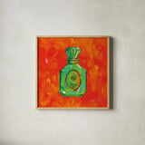 Perfume III by Anne Tavoletti. Shown in a natural wood glass frame for a timeless modern aesthetic. Available as an archival giclee rolled canvas, fine art paper, or poster print. SKU 11918a.