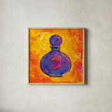Perfume IV by Anne Tavoletti. Shown in a natural wood glass frame for a timeless modern aesthetic. Available as an archival giclee rolled canvas, fine art paper, or poster print. SKU 11919a.
