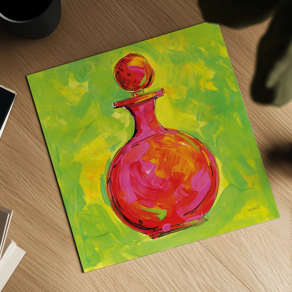 Perfume V by Anne Tavoletti. Shown as a detailed flat fine art print, highlighting archival giclee quality. Available as an archival giclee rolled canvas, fine art paper, or poster print. SKU 99177a.