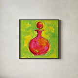 Perfume V by Anne Tavoletti. Shown in a sleek black glass frame for a contemporary gallery look. Available as an archival giclee rolled canvas, fine art paper, or poster print. SKU 99177a.