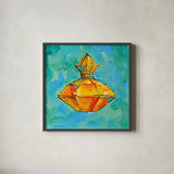 Perfume VI by Anne Tavoletti. Shown in a sleek black glass frame for a contemporary gallery look. Available as an archival giclee rolled canvas, fine art paper, or poster print. SKU 99178a.
