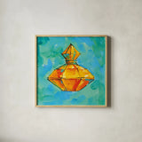 Perfume VI by Anne Tavoletti. Shown in a natural wood glass frame for a timeless modern aesthetic. Available as an archival giclee rolled canvas, fine art paper, or poster print. SKU 99178a.