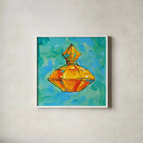 Perfume VI by Anne Tavoletti. Shown in a crisp white glass frame for a clean and minimalist style. Available as an archival giclee rolled canvas, fine art paper, or poster print. SKU 99178a.