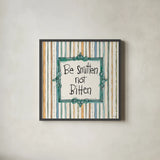 Pet Sentiments I by Anne Tavoletti. Shown in a sleek black glass frame for a contemporary gallery look. Available as an archival giclee rolled canvas, fine art paper, or poster print. SKU 89392a.