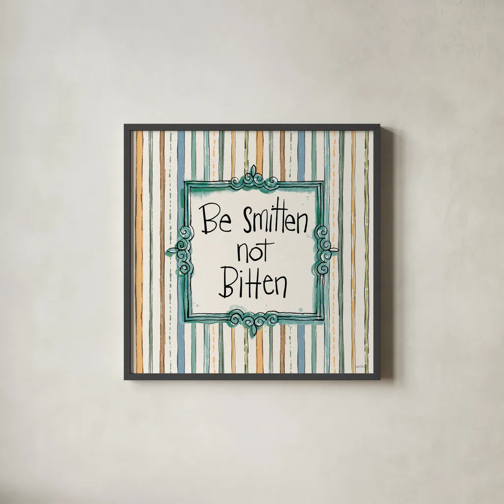 Pet Sentiments I by Anne Tavoletti. Shown in a sleek black glass frame for a contemporary gallery look. Available as an archival giclee rolled canvas, fine art paper, or poster print. SKU 89392a.