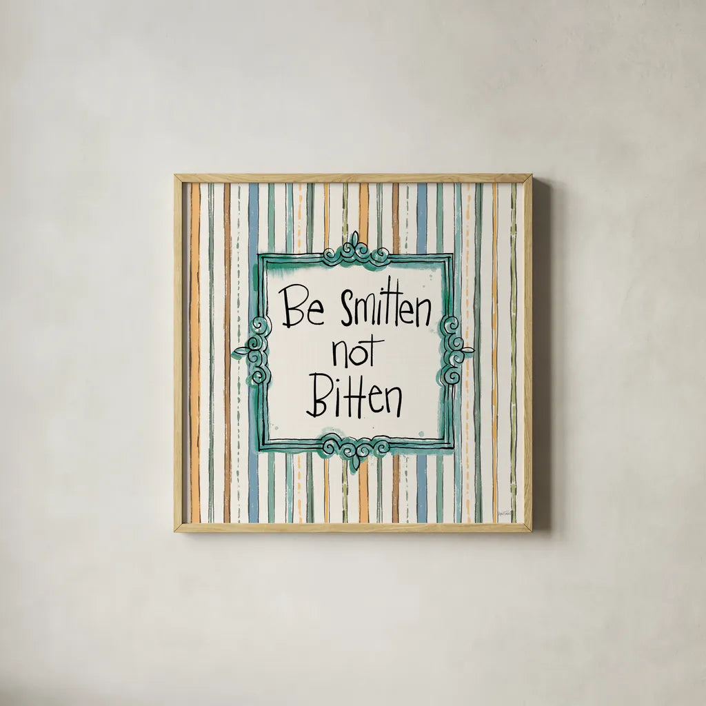 Pet Sentiments I by Anne Tavoletti. Shown in a natural wood glass frame for a timeless modern aesthetic. Available as an archival giclee rolled canvas, fine art paper, or poster print. SKU 89392a.