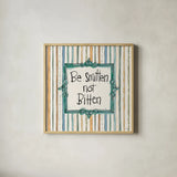 Pet Sentiments I by Anne Tavoletti. Shown in a natural wood glass frame for a timeless modern aesthetic. Available as an archival giclee rolled canvas, fine art paper, or poster print. SKU 89392a.