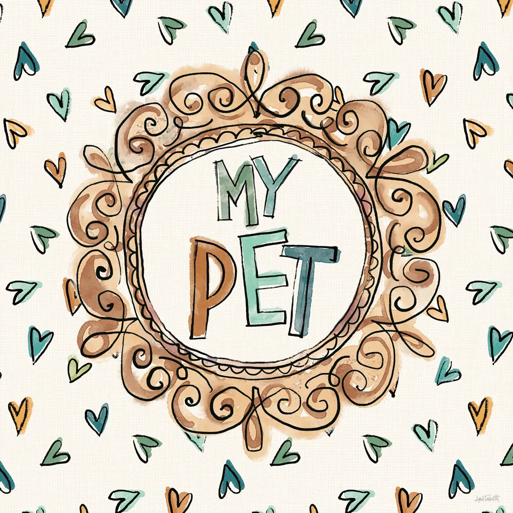 Pet Sentiments II by Anne Tavoletti. SKU 89393a. Archival Giclee Fine art print for wall decor.