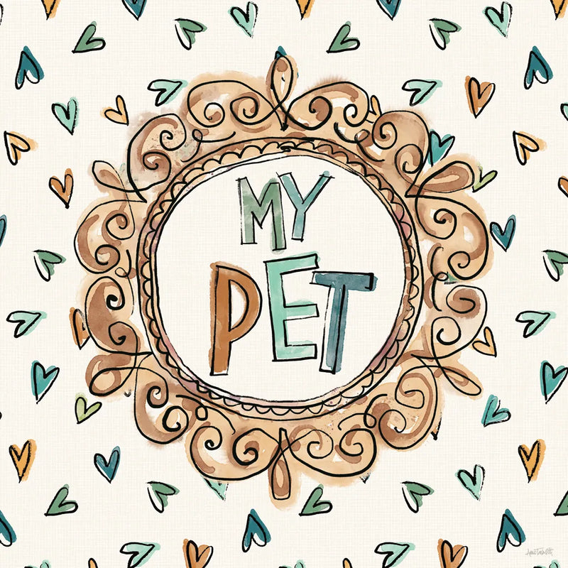 Pet Sentiments II by Anne Tavoletti. SKU 89393a. Archival Giclee Fine art print for wall decor.