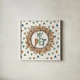 Pet Sentiments II by Anne Tavoletti. Shown in a crisp white glass frame for a clean and minimalist style. Available as an archival giclee rolled canvas, fine art paper, or poster print. SKU 89393a.