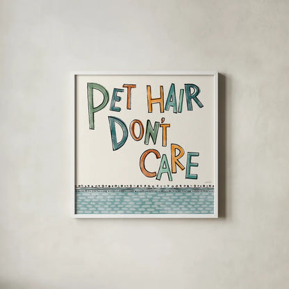 Pet Sentiments III by Anne Tavoletti. Shown in a crisp white glass frame for a clean and minimalist style. Available as an archival giclee rolled canvas, fine art paper, or poster print. SKU 89394a.