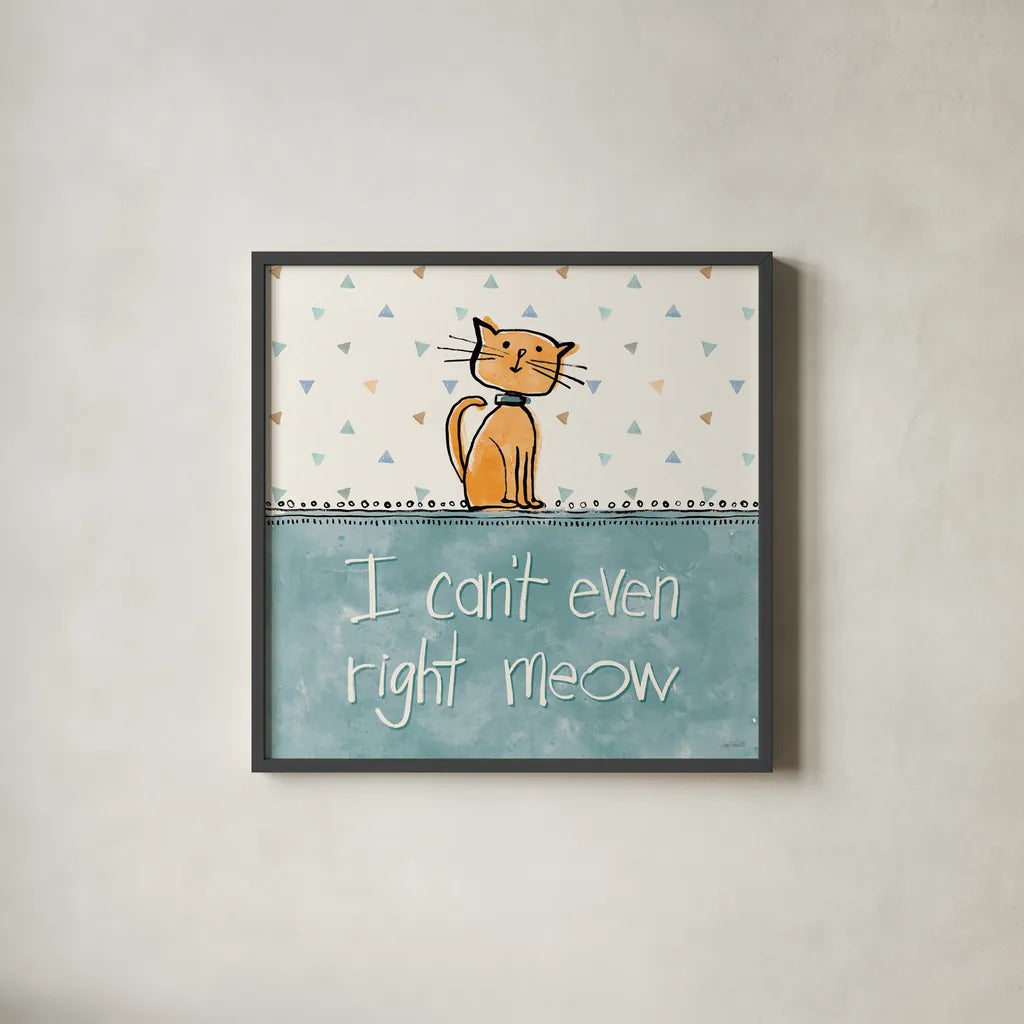 Pet Sentiments IV by Anne Tavoletti. Shown in a sleek black glass frame for a contemporary gallery look. Available as an archival giclee rolled canvas, fine art paper, or poster print. SKU 89395a.