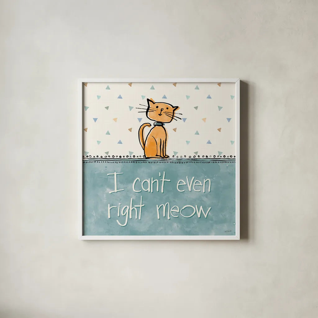 Pet Sentiments IV by Anne Tavoletti. Shown in a crisp white glass frame for a clean and minimalist style. Available as an archival giclee rolled canvas, fine art paper, or poster print. SKU 89395a.