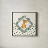 Pet Sentiments V by Anne Tavoletti. Shown in a sleek black glass frame for a contemporary gallery look. Available as an archival giclee rolled canvas, fine art paper, or poster print. SKU 89396a.