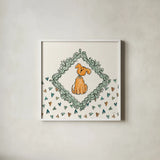 Pet Sentiments V by Anne Tavoletti. Shown in a crisp white glass frame for a clean and minimalist style. Available as an archival giclee rolled canvas, fine art paper, or poster print. SKU 89396a.