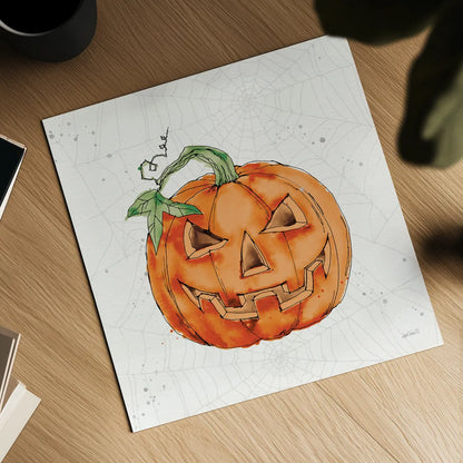 Phantom Pumpkin by Anne Tavoletti. Shown as a detailed flat fine art print, highlighting archival giclee quality. Available as an archival giclee rolled canvas, fine art paper, or poster print. SKU 57910a.