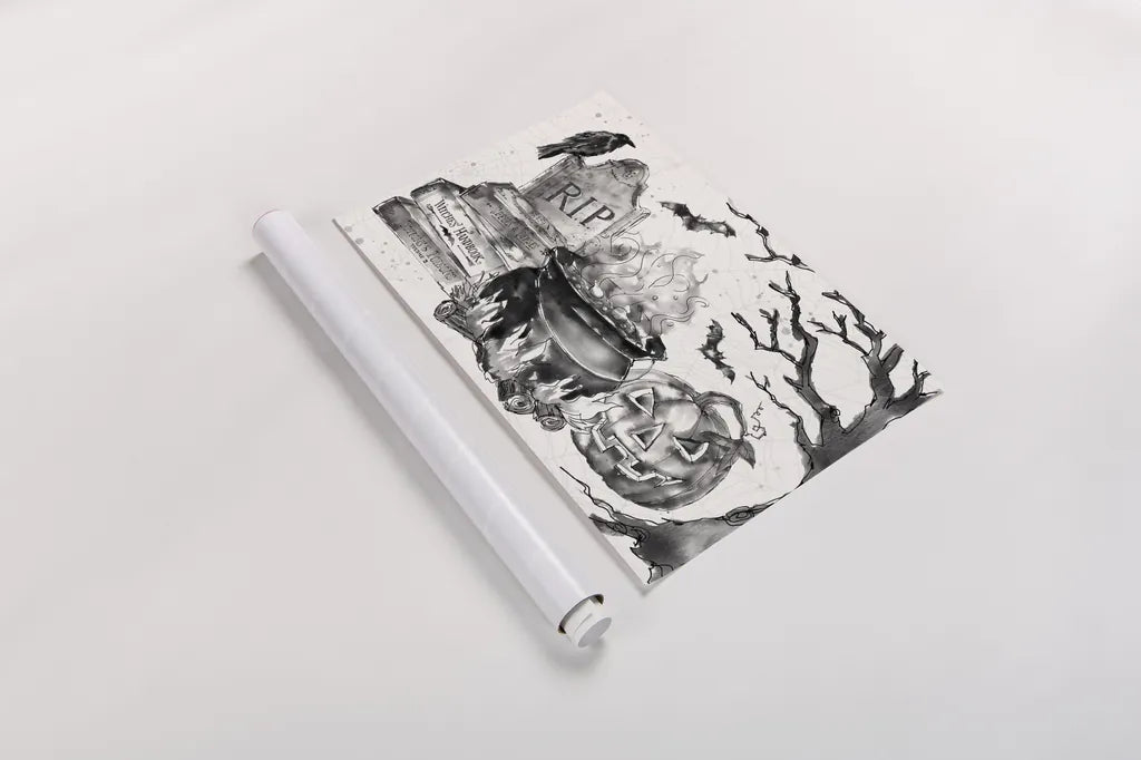 Phantoms of the Night I by Anne Tavoletti. shown as a rolled paper print. Available as archival giclee rolled canvas, fine art paper, or poster print. SKU 55944i.