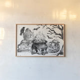 Phantoms of the Night I by Anne Tavoletti. shown as a paper print in a natural frame. Available as a archival giclee rolled canvas, fine art paper, or poster print. SKU 55944i.
