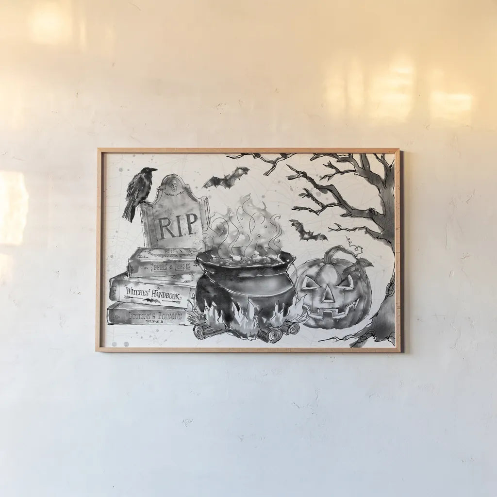 Phantoms of the Night I by Anne Tavoletti. shown as a paper print in a natural frame. Available as a archival giclee rolled canvas, fine art paper, or poster print. SKU 55944i.