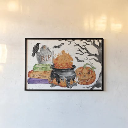 Phantoms of the Night I Color by Anne Tavoletti. shown as a paper print in a black flame. Available as a archival giclee rolled canvas, fine art paper, or poster print. SKU 55953i.