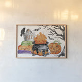 Phantoms of the Night I Color by Anne Tavoletti. shown as a paper print in a natural frame. Available as a archival giclee rolled canvas, fine art paper, or poster print. SKU 55953i.