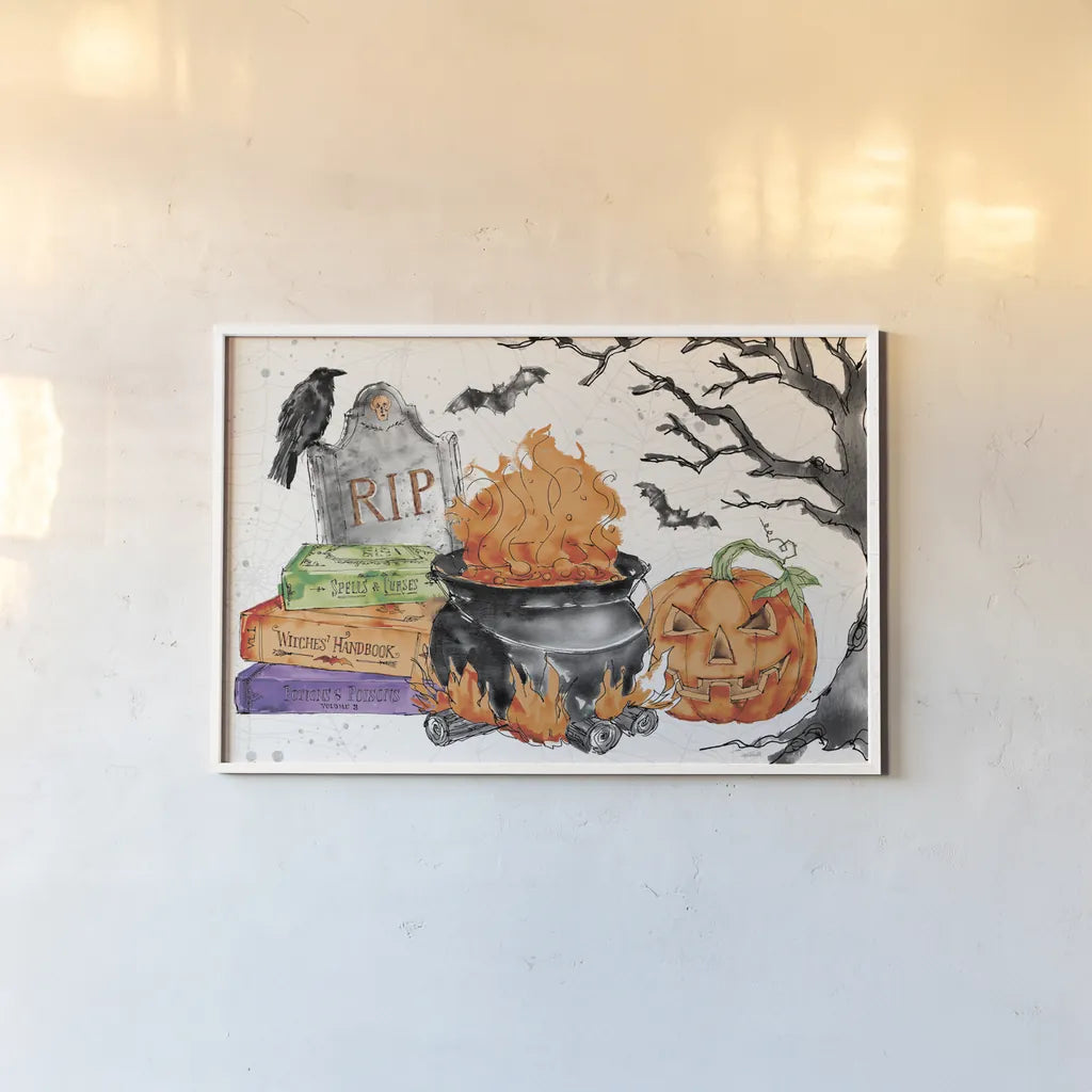 Phantoms of the Night I Color by Anne Tavoletti. shown as a paper print in a white frame. Available as a archival giclee rolled canvas, fine art paper, or poster print. SKU 55953i.