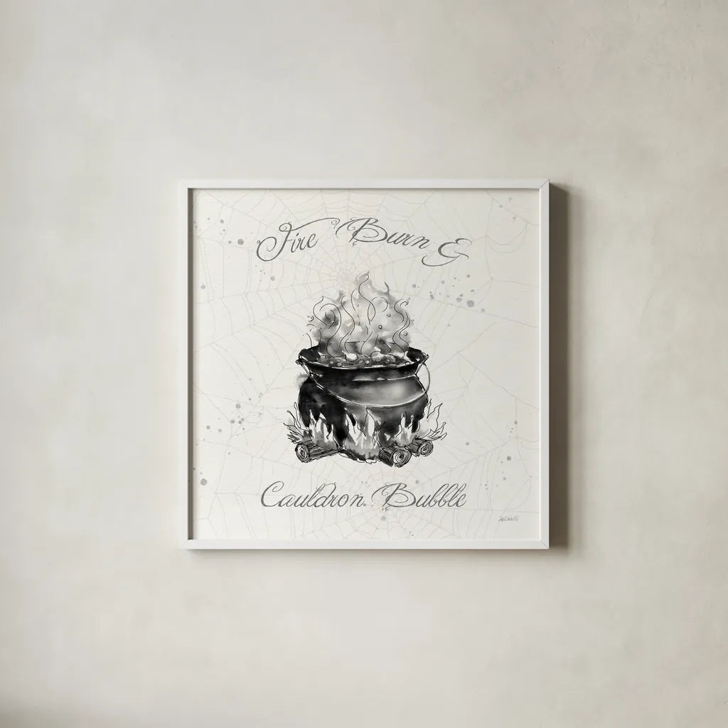 Phantoms of the Night II by Anne Tavoletti. Shown in a crisp white glass frame for a clean and minimalist style. Available as an archival giclee rolled canvas, fine art paper, or poster print. SKU 55945a.