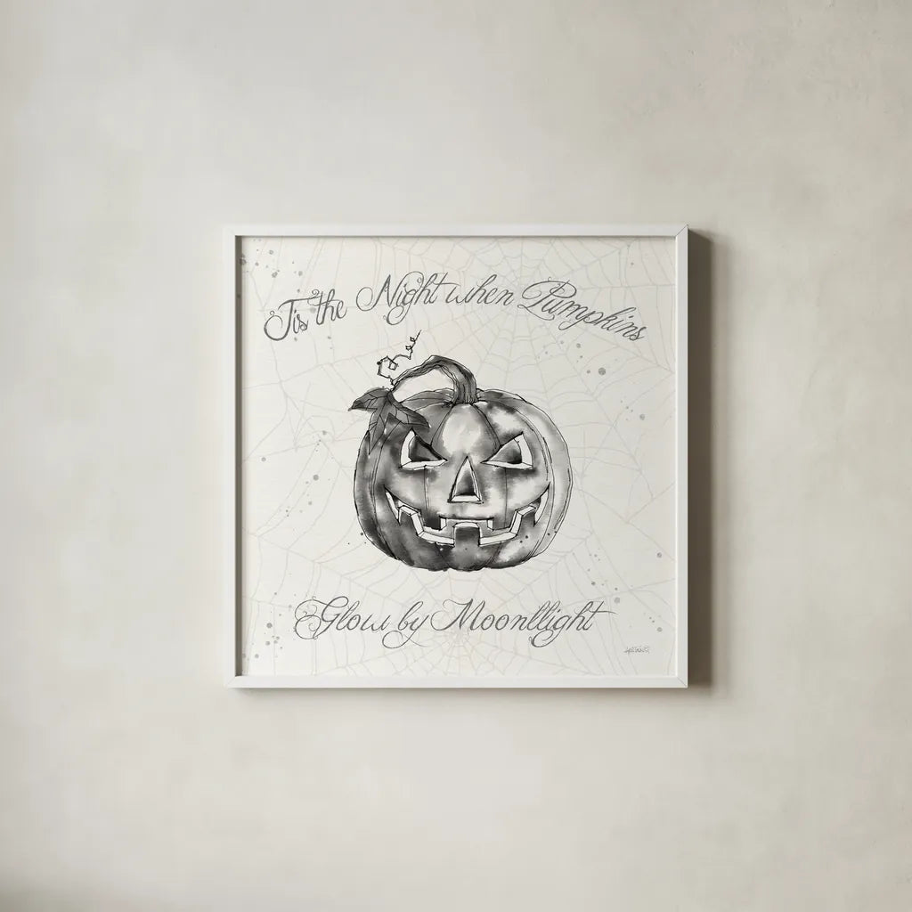 Phantoms of the Night III by Anne Tavoletti. Shown in a crisp white glass frame for a clean and minimalist style. Available as an archival giclee rolled canvas, fine art paper, or poster print. SKU 55946a.