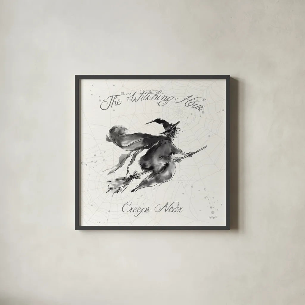 Phantoms of the Night IV by Anne Tavoletti. Shown in a sleek black glass frame for a contemporary gallery look. Available as an archival giclee rolled canvas, fine art paper, or poster print. SKU 55947a.