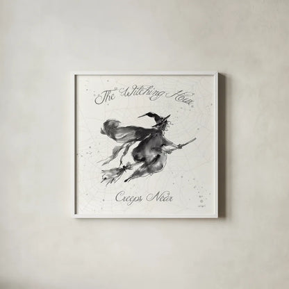 Phantoms of the Night IV by Anne Tavoletti. Shown in a crisp white glass frame for a clean and minimalist style. Available as an archival giclee rolled canvas, fine art paper, or poster print. SKU 55947a.