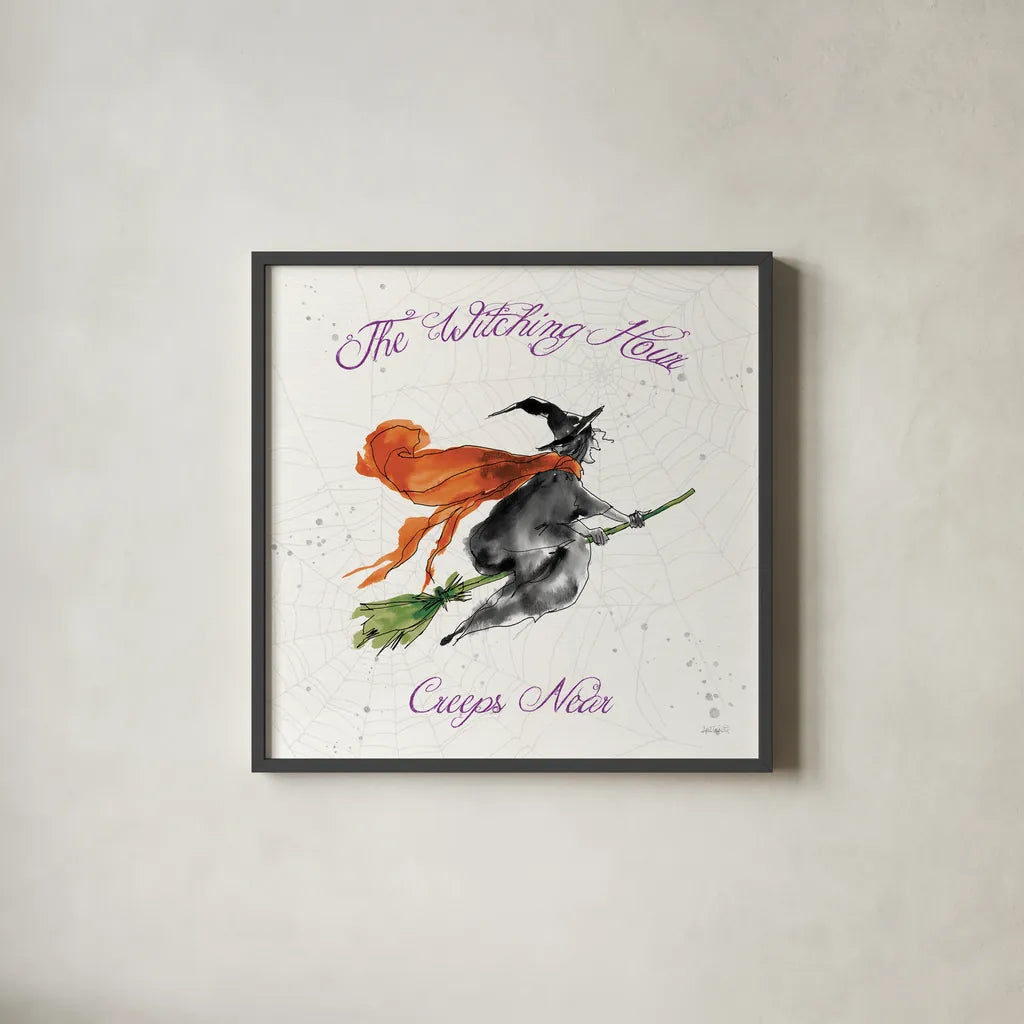 Phantoms of the Night IV Color by Anne Tavoletti. Shown in a sleek black glass frame for a contemporary gallery look. Available as an archival giclee rolled canvas, fine art paper, or poster print. SKU 55956a.