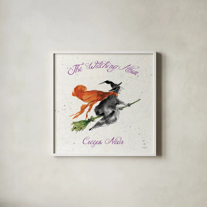 Phantoms of the Night IV Color by Anne Tavoletti. Shown in a crisp white glass frame for a clean and minimalist style. Available as an archival giclee rolled canvas, fine art paper, or poster print. SKU 55956a.