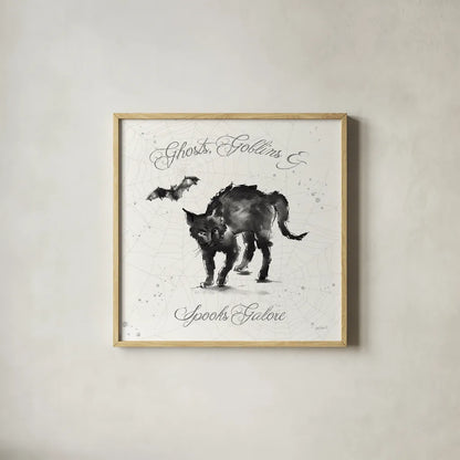 Phantoms of the Night IX by Anne Tavoletti. Shown in a natural wood glass frame for a timeless modern aesthetic. Available as an archival giclee rolled canvas, fine art paper, or poster print. SKU 55952a.