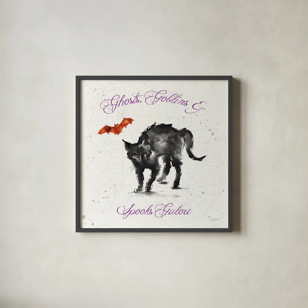 Phantoms of the Night IX Color by Anne Tavoletti. Shown in a sleek black glass frame for a contemporary gallery look. Available as an archival giclee rolled canvas, fine art paper, or poster print. SKU 55961a.