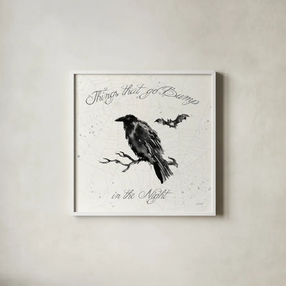 Phantoms of the Night V by Anne Tavoletti. Shown in a crisp white glass frame for a clean and minimalist style. Available as an archival giclee rolled canvas, fine art paper, or poster print. SKU 55948a.