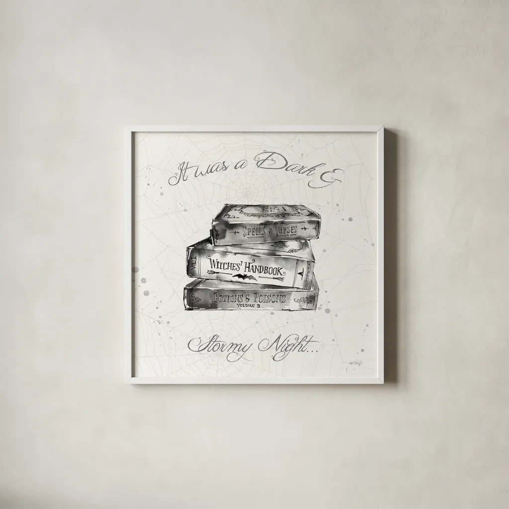 Phantoms of the Night VI by Anne Tavoletti. Shown in a crisp white glass frame for a clean and minimalist style. Available as an archival giclee rolled canvas, fine art paper, or poster print. SKU 55949a.