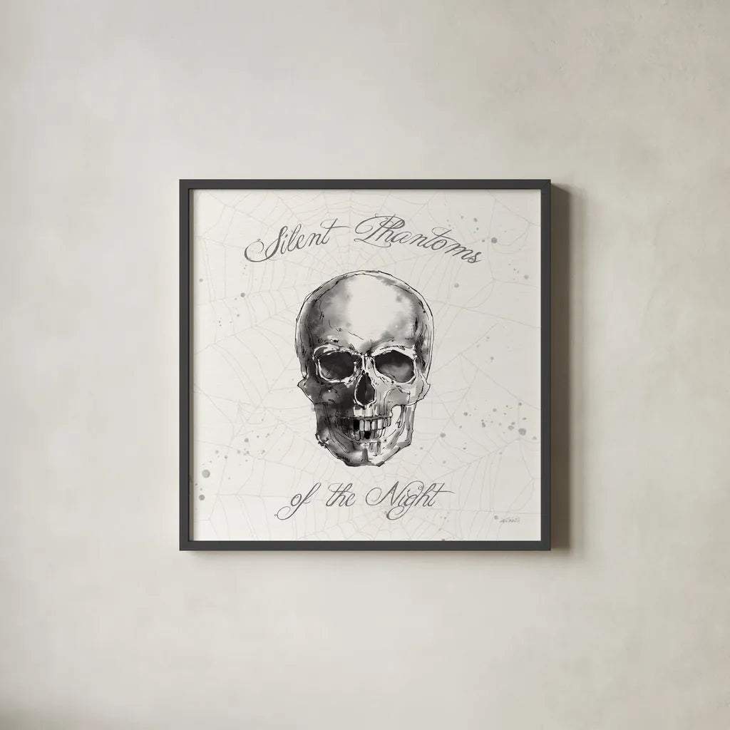 Phantoms of the Night VII by Anne Tavoletti. Shown in a sleek black glass frame for a contemporary gallery look. Available as an archival giclee rolled canvas, fine art paper, or poster print. SKU 55950a.