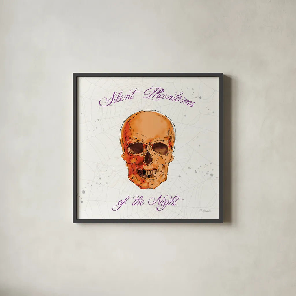 Phantoms of the Night VII Color by Anne Tavoletti. Shown in a sleek black glass frame for a contemporary gallery look. Available as an archival giclee rolled canvas, fine art paper, or poster print. SKU 55959a.