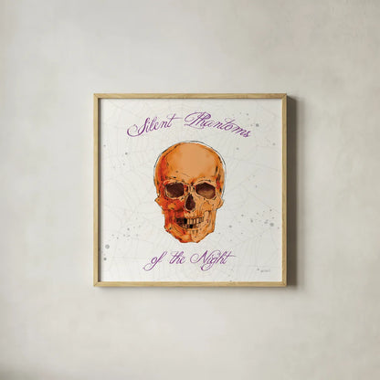 Phantoms of the Night VII Color by Anne Tavoletti. Shown in a natural wood glass frame for a timeless modern aesthetic. Available as an archival giclee rolled canvas, fine art paper, or poster print. SKU 55959a.