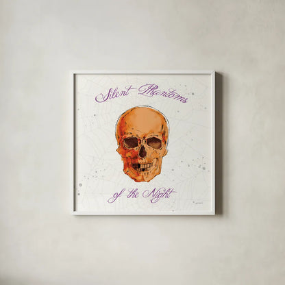 Phantoms of the Night VII Color by Anne Tavoletti. Shown in a crisp white glass frame for a clean and minimalist style. Available as an archival giclee rolled canvas, fine art paper, or poster print. SKU 55959a.