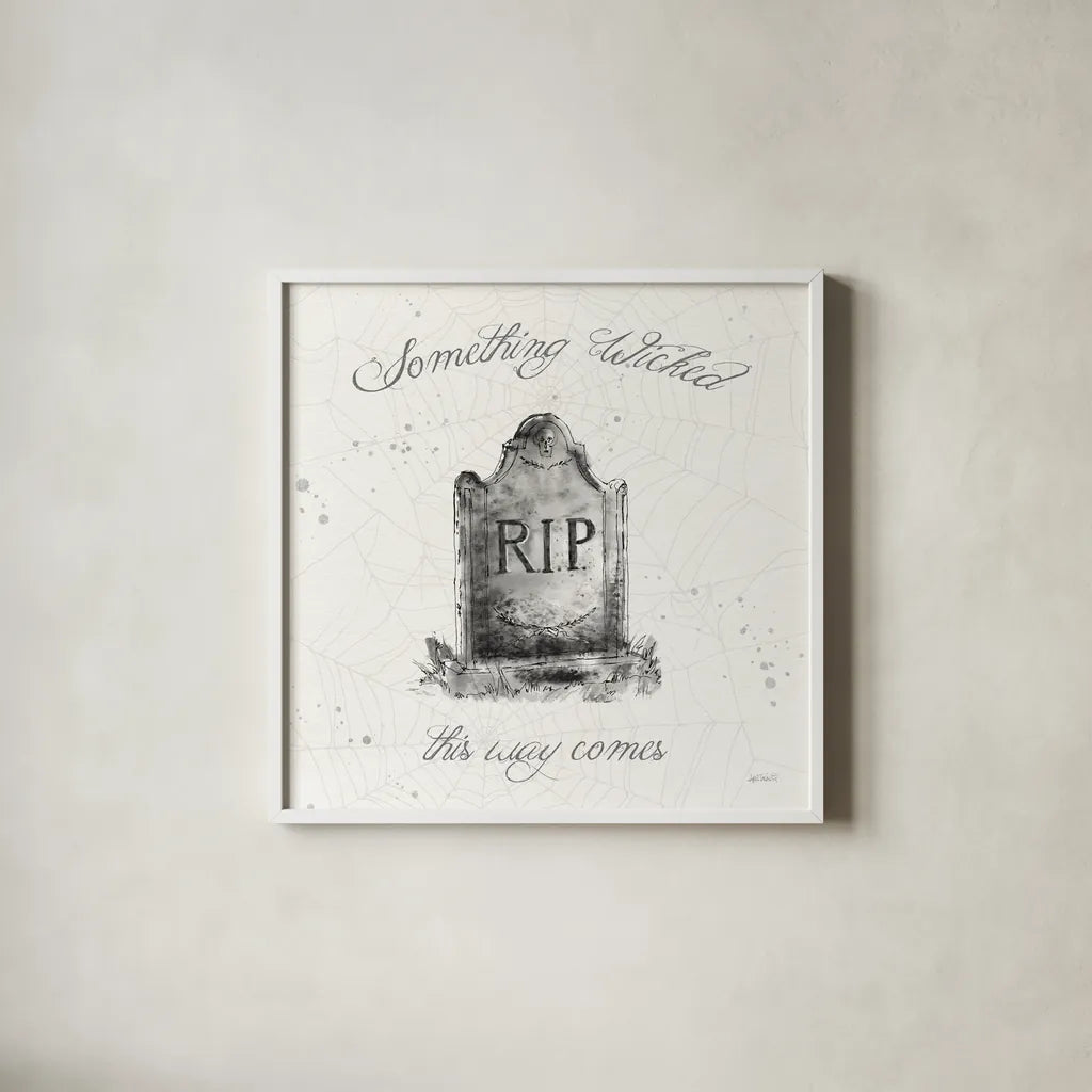 Phantoms of the Night VIII by Anne Tavoletti. Shown in a crisp white glass frame for a clean and minimalist style. Available as an archival giclee rolled canvas, fine art paper, or poster print. SKU 55951a.