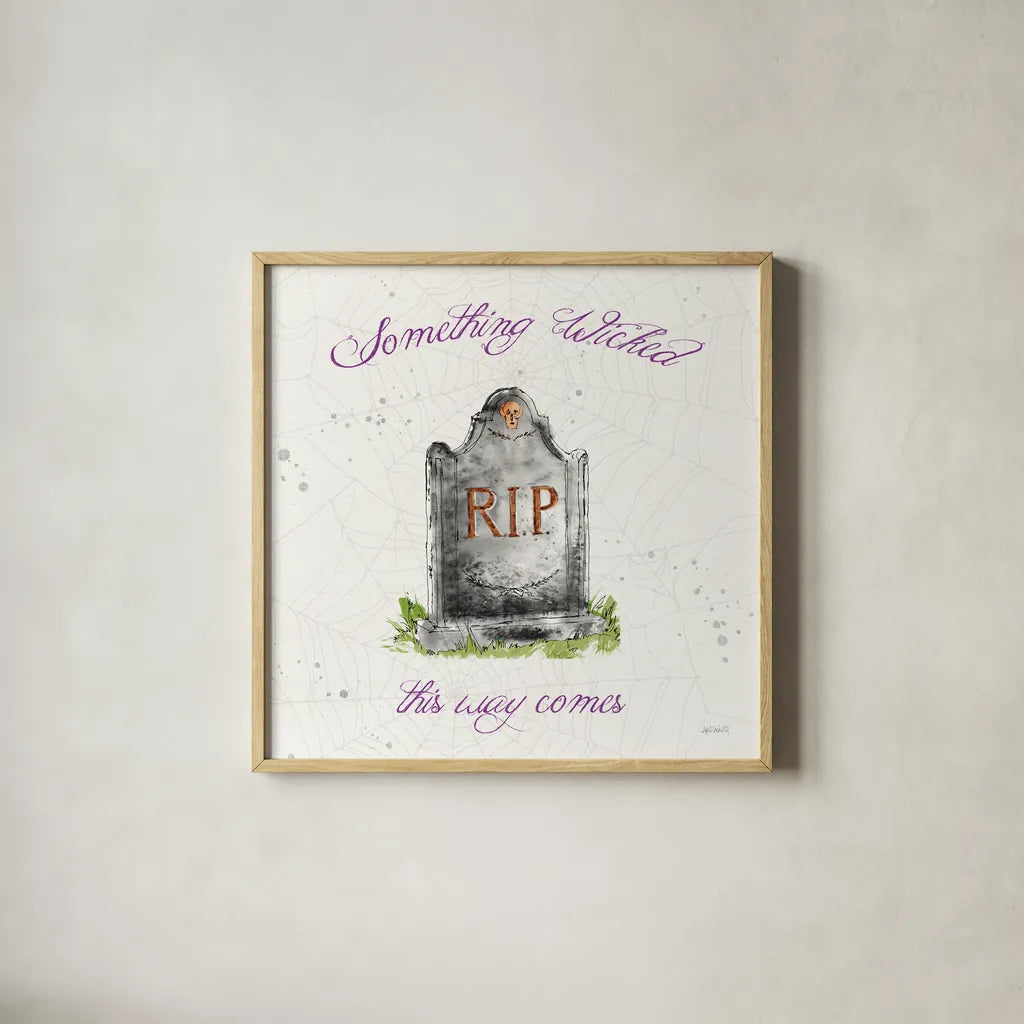 Phantoms of the Night VIII Color by Anne Tavoletti. Shown in a natural wood glass frame for a timeless modern aesthetic. Available as an archival giclee rolled canvas, fine art paper, or poster print. SKU 55960a.