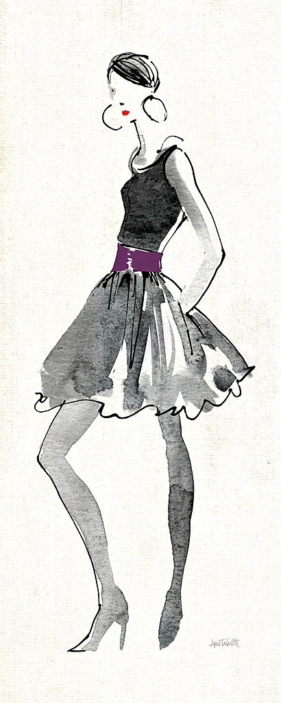 Purple Flair I Crop by Anne Tavoletti